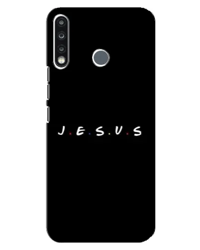 Чехол для TECNO Spark 4 с картинкой «Точки веры J.E.S.U.S.»