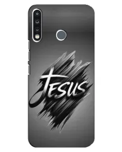 Чехол для TECNO Spark 4 с картинкой «Надпись Jesus Graffiti»