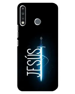 Чехол для TECNO Spark 4 с картинкой «Меч Духа Jesus»