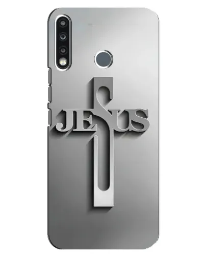 Чохол для TECNO Spark 4 з картинкою «Металевий хрест Jesus» Чохол для TECNO Spark 4 з картинкою «Металевий хрест Jesus»