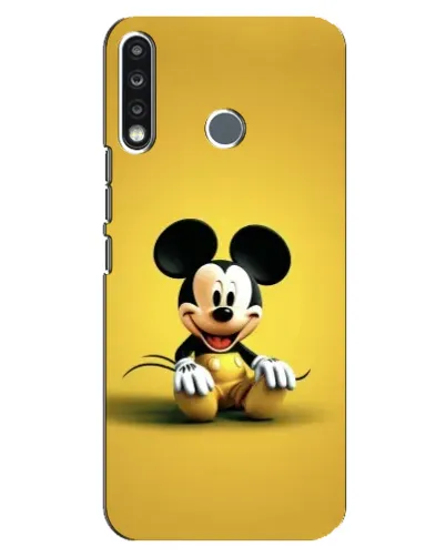 Чохол для TECNO Spark 4 з картинкою «Міккі на жовтому»