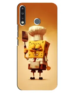 Чохол для TECNO Spark 4 з картинкою «Губка Боб кухар»
