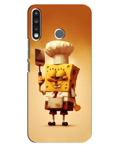 Чохол для TECNO Spark 4 з картинкою «Губка Боб кухар»