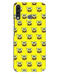 Чохол для TECNO Spark 4 з картинкою «Паттерн Губка Боб»