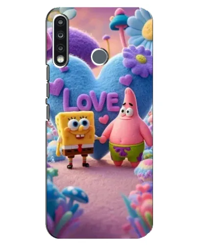 Чохол для TECNO Spark 4 з картинкою «Губка Боб Патрік»