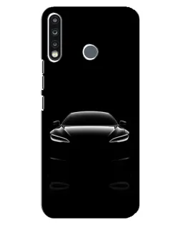 Чехол для TECNO Spark 4 с картинкой «Силуэт Tesla Night»