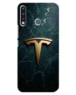 Чохол для TECNO Spark 4 з картинкою «Мармурова Tesla Gold»