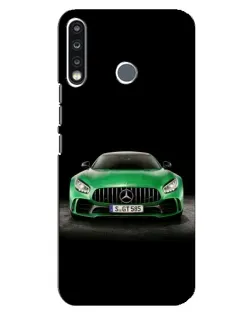 Чохол для TECNO Spark 4 з картинкою «Mercedes — неоновий лого»
