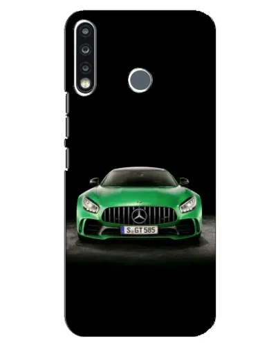 Чохол для TECNO Spark 4 з картинкою «Mercedes — неоновий лого»