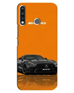 Чохол для TECNO Spark 4 з картинкою «Помаранчевий Mercedes AMG»