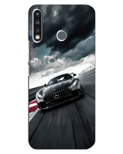 Чохол для TECNO Spark 4 з картинкою «Гоночний Mercedes AMG»