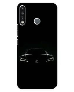 Чохол для TECNO Spark 4 з картинкою «Mercedes — силует авто»