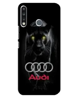 Чохол для TECNO Spark 4 з картинкою «Пантера та Audi»