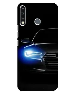 Чохол для TECNO Spark 4 з картинкою «Неоновий погляд Audi»