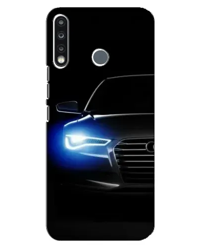 Чохол для TECNO Spark 4 з картинкою «Неоновий погляд Audi»