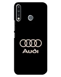 Чохол для TECNO Spark 4 з картинкою «Audi — золотий логотип»