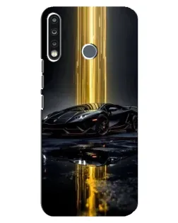 Чехол для TECNO Spark 4 с картинкой «Ночной Lamborghini драйв»