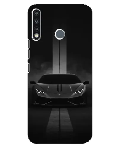 Чехол для TECNO Spark 4 с картинкой «Lamborghini симметрия дорог»