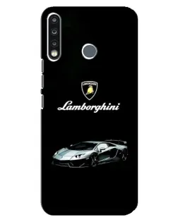 Чехол для TECNO Spark 4 с картинкой «Логотип Lamborghini классика»