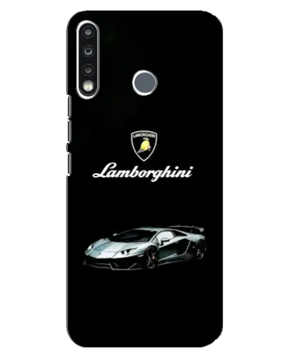 Чехол для TECNO Spark 4 с картинкой «Логотип Lamborghini классика»