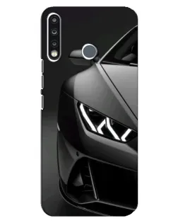 Чехол для TECNO Spark 4 с картинкой «Lamborghini фары детализация»