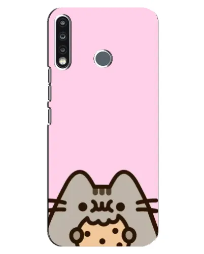 Чохол для TECNO Spark 4 з картинкою «Pusheen та печиво»
