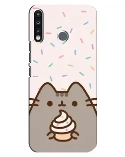 Чохол для TECNO Spark 4 з картинкою «Пушин з кексом» Чохол для TECNO Spark 4 з картинкою «Пушин з кексом»