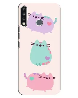 Чохол для TECNO Spark 4 з картинкою «Pusheen тріо» Чохол для TECNO Spark 4 з картинкою «Pusheen тріо»
