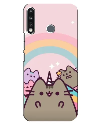 Чохол для TECNO Spark 4 з картинкою «Єдиноріг Pusheen»
