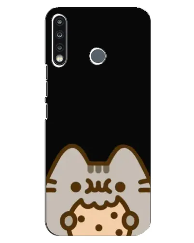 Чохол для TECNO Spark 4 з картинкою «Пушин на чорному»