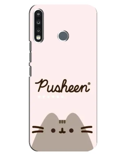 Чохол для TECNO Spark 4 з картинкою «Pusheen логотип»