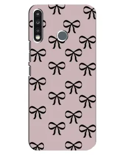 Чехол для TECNO Spark 4 с картинкой «Черные бантики»