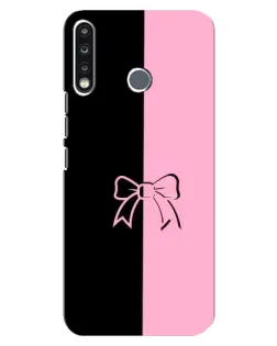 Чехол для TECNO Spark 4 с картинкой «Половинки банта»