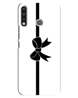 Чехол для TECNO Spark 4 с картинкой «Вертикальный бант»