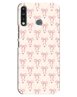 Чехол для TECNO Spark 4 с картинкой «Розовые бантики Coquette»