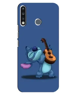 Чехол для TECNO Spark 4 с картинкой «Стич с укулеле»