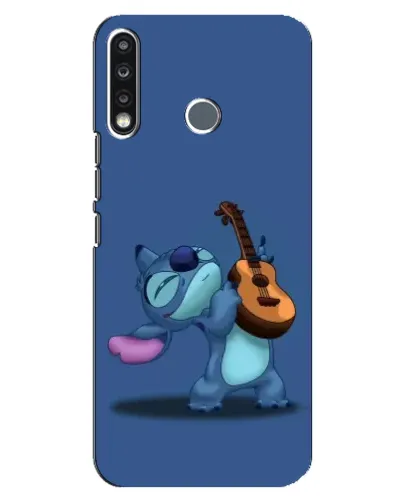 Чехол для TECNO Spark 4 с картинкой «Стич с укулеле»