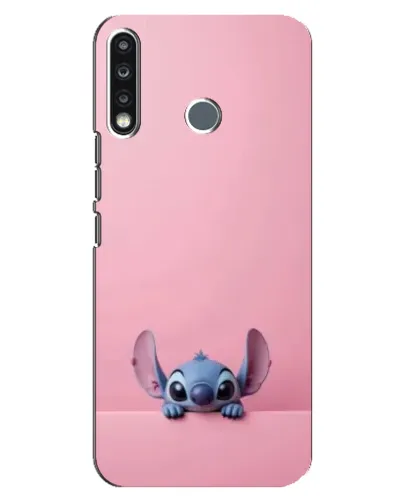 Чехол для TECNO Spark 4 с картинкой «Stitch выглядывает»