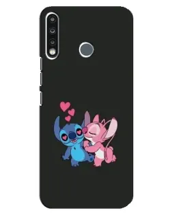 Чехол для TECNO Spark 4 с картинкой «Анжел целует Стича»