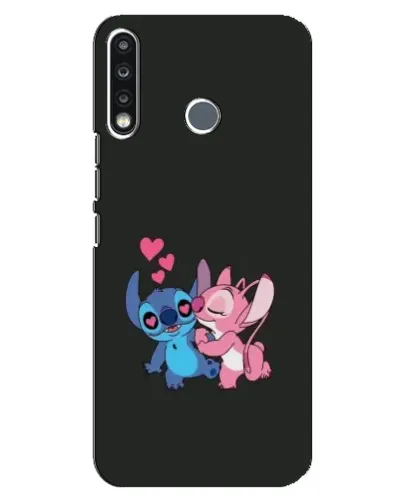 Чехол для TECNO Spark 4 с картинкой «Анжел целует Стича»