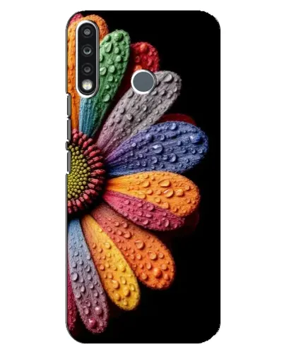 Чехол для TECNO Spark 4 с картинкой «Радужный цветок»