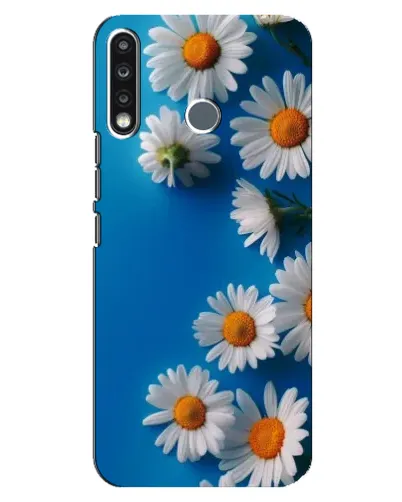 Чехол для TECNO Spark 4 с картинкой «Белоснежные маргаритки»