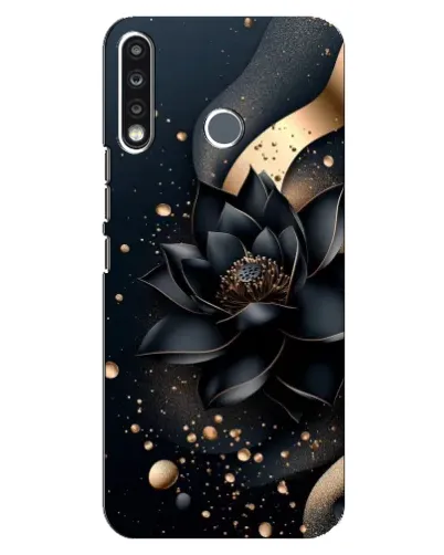 Чехол для TECNO Spark 4 с картинкой «Черный лотос»