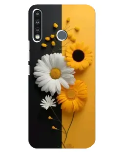 Чохол для TECNO Spark 4 з картинкою «Соняшник та ромашка»