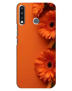 Чохол для TECNO Spark 4 з картинкою «Помаранчеві гербери»