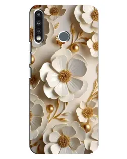 Чохол для TECNO Spark 4 з картинкою «Білі паперові квіти»