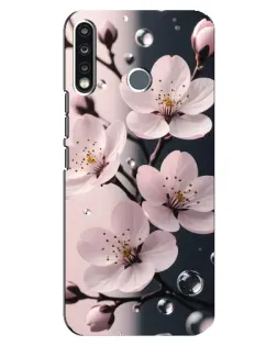 Чохол для TECNO Spark 4 з картинкою «Ніжня сакура та краплі»