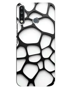 Чохол для TECNO Spark 4 з картинкою «Біла об'ємна сітка»