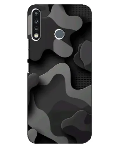 Чохол для TECNO Spark 4 з картинкою «Темний абстрактний камуфляж»