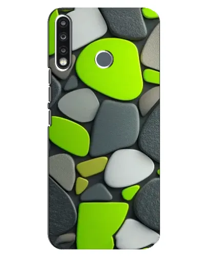 Чохол для TECNO Spark 4 з картинкою «Яскрава неонова галька»
